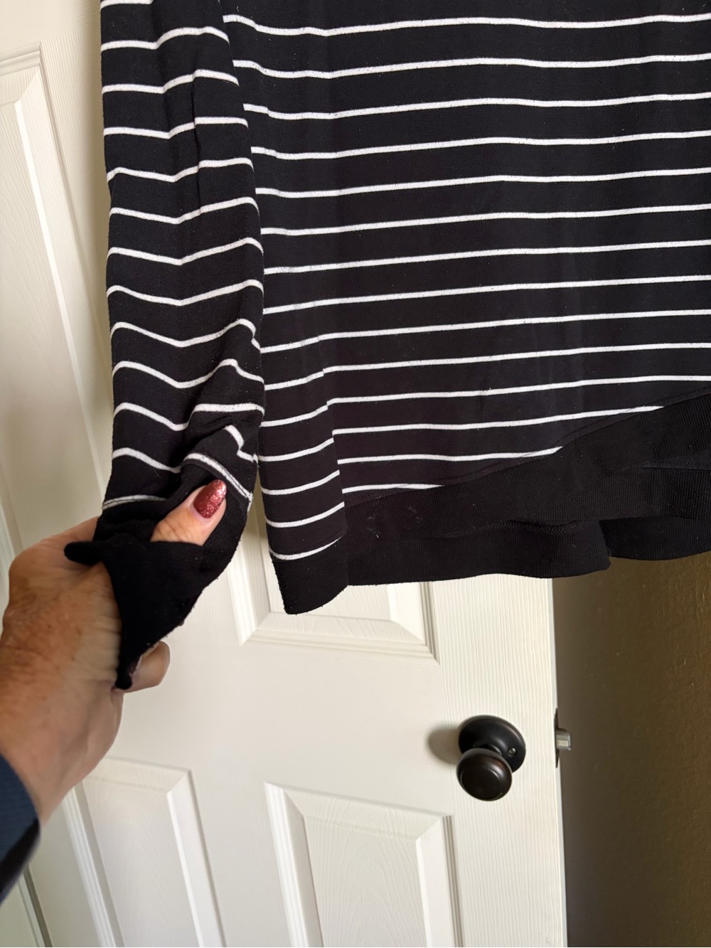 Danskin Black and White Striped Women's Sweater